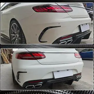 Aizmugurējā bufera uzlikas (AMG / AMG-Line, oglekļa šķiedra) foto 4