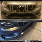 Mercedes S-class C217 Coupe 2014–2020 Priekšējā bampera lūpas uzlika V2 (AMG-Line 2015-2018, oglekļa šķiedra) foto 4