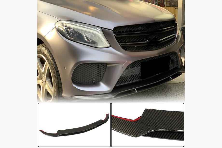 Mercedes GLE kupeja C292 2015–2019 Priekšējā bufera lūpas uzlikas (GLE43 AMG, karbons) Image
