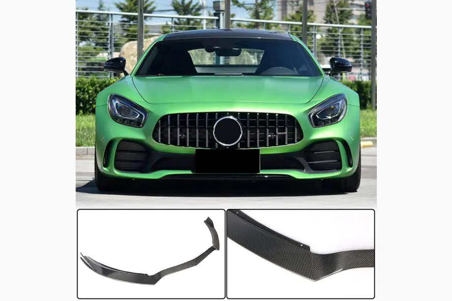 Mercedes AMG GT C190/R190 2014–2022 Priekšējā bampera lūpa Lip (GT R 2016-2019, karbonšķiedra) Image