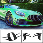 Mercedes AMG GT C190/R190 2014–2022 V2 priekšējā bampera uzlikas (GT R 2016-2019, sausais oglekļa šķiedras kompozīts) foto 1