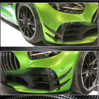 Mercedes AMG GT C190/R190 2014–2022 V2 priekšējā bampera uzlikas (GT R 2016-2019, sausais oglekļa šķiedras kompozīts) foto 4