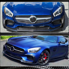 Mercedes AMG GT C190/R190 2014–2022 Priekšējā bampera lūpa Lip (2015-2017, karbons) foto 3