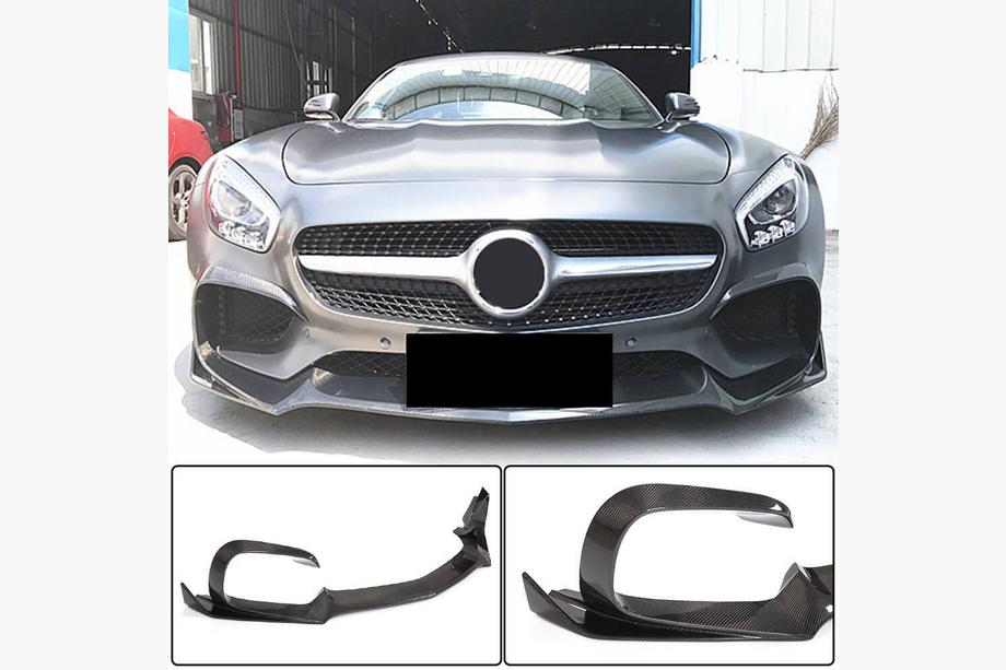 Mercedes AMG GT C190/R190 2014–2022 Priekšējā bampera lūpa Lip (2015-2017, karbons) Image