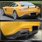Mercedes AMG GT C190/R190 2014–2022 Aizmugurējā bampera difuzors (2015-2017, oglekļa šķiedra) foto 3