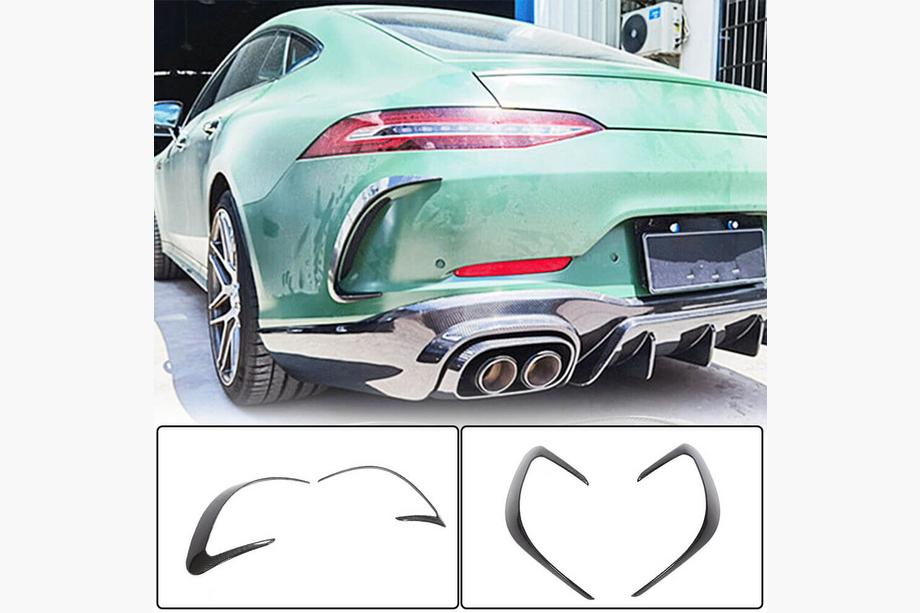 Mercedes AMG GT 4 X290 2018– Aizmugurējā bampera uzlikas V2 (GT63 2018-2022, oglekļa šķiedra) Image