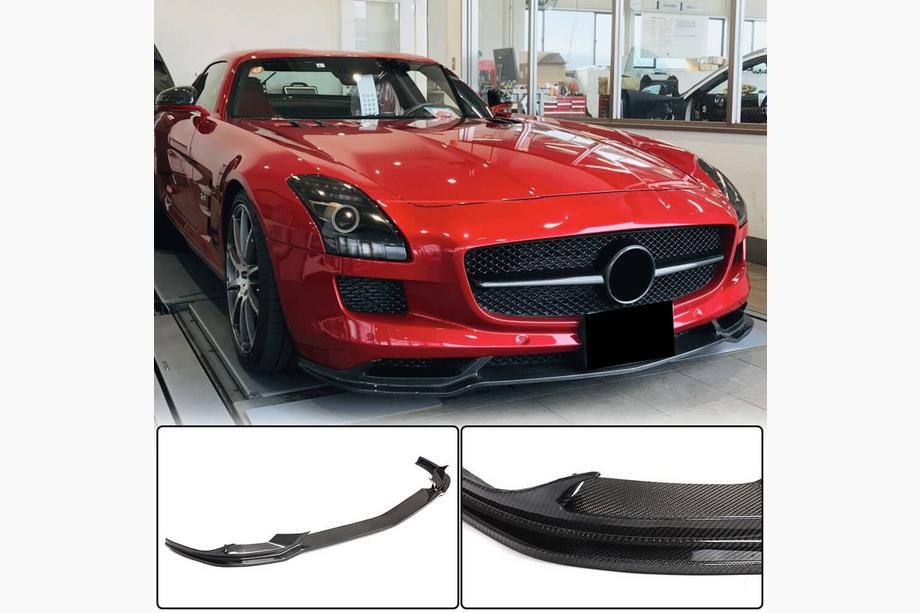 Mercedes SLS C197 2010–2014 Priekšējā bampera lūpa (Oglekļa šķiedra) Image