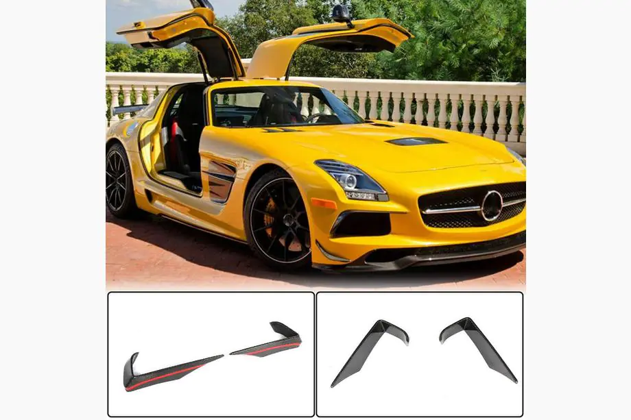 Mercedes SLS C197 2010–2014 Flap V2 priekšējā bampera uzlikas (oglekļa šķiedra) Image