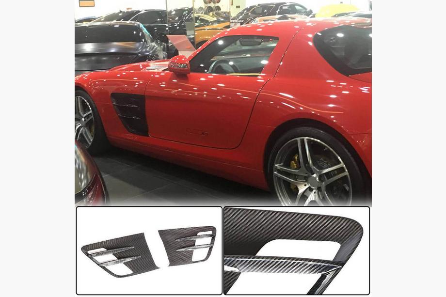 Mercedes SLS C197 2010–2014 Priekšējo spārnu uzlikas (Dry Carbon) Foto 1