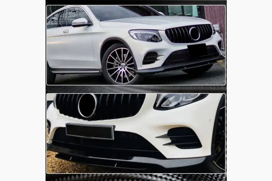 Mercedes GLC X253 2015–2022 Priekšējā bampera lūpas uzlika (AMG-Line/GLC43 AMG, oglekļa šķiedra) Foto 2