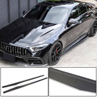 Mercedes CLS C257 2018– Sānu sliekšņu uzlikas V1 (AMG/AMG-Line 2018-2020, karbons) foto 1