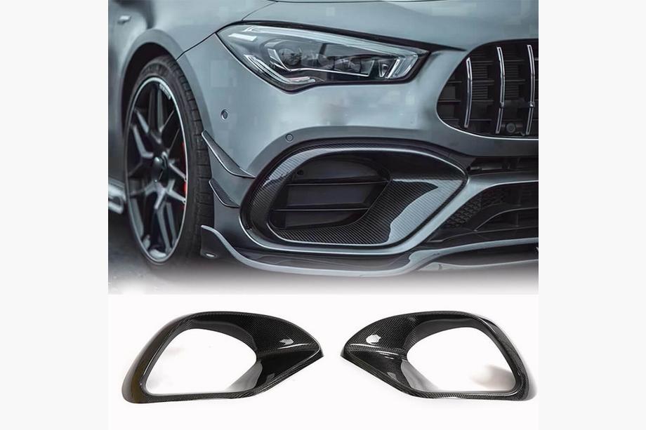Mercedes CLA C118 2019– Priekšējā bampera uzlikas (CLA45 AMG SD, Carbon) Image