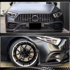 Mercedes CLS C257 2018– Priekšējā bufera uzlikas (AMG-Line 2018-2020, oglekļa šķiedra) foto 4