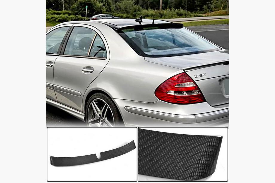 Mercedes E-сlass W211 2002–2009 Aizmugurējā stikla spoileris (2002-2006, oglekļa šķiedra) Image