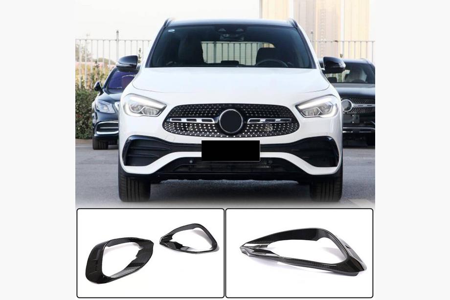 Mercedes GLA H247 2020– Priekšējā bampera uzlikas V1 (AMG/AMG-Line, oglekļa šķiedra) Image