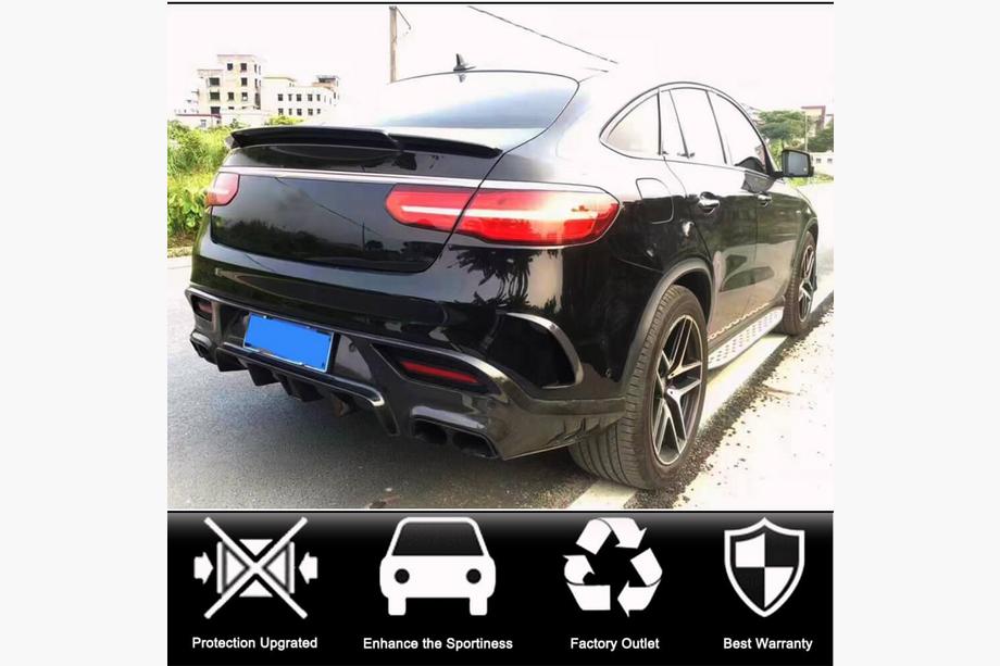 Mercedes GLE kupeja C292 2015–2019 Aizmugurējā bampera uzlikas (GLE 350/GLE450/GLE63 2019-2023, karbons) Foto 2