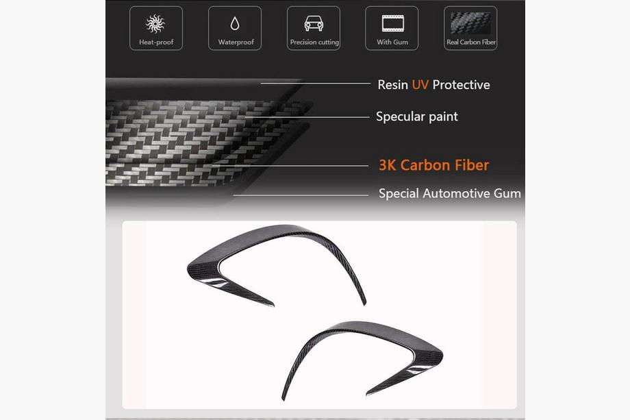 Mercedes GLE kupeja C292 2015–2019 Aizmugurējā bampera uzlikas (GLE 350/GLE450/GLE63 2019-2023, karbons) Foto 3
