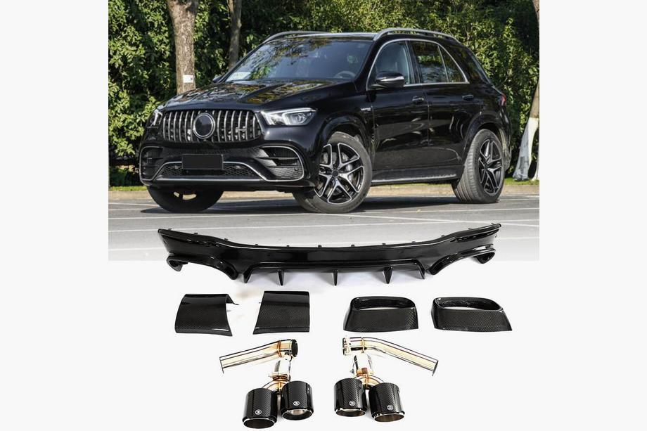 Mercedes GLE W167 2018– Aizmugurējais difuzors ar izplūdes uzgaļiem GLE63 Carbon (2018-2026) Image