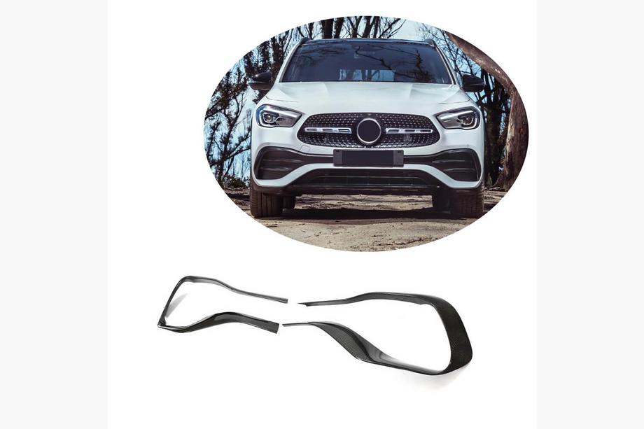 Mercedes GLA H247 2020– Priekšējā bufera uzlikas V2 (AMG/AMG-Line, oglekļa šķiedra) Image
