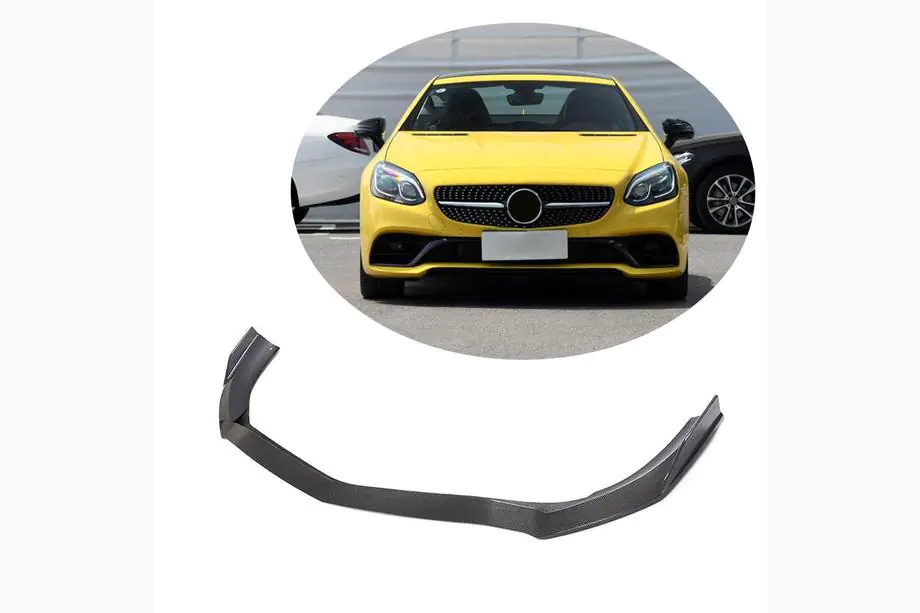 Mercedes SLK R172 2011–2016 Priekšējā bampera uzlika Lip (Base 2016-2020, karbons) Image