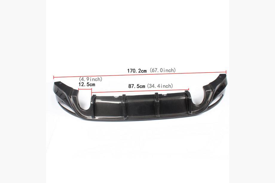 Volkswagen Golf 7/E-Golf 2012–2020 Aizmugurējā bampera difuzors V1 (Base/GTI HB 2012-2017, oglekļa šķiedra) Foto 5