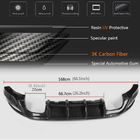 Volkswagen Golf 7/E-Golf 2012–2020 Aizmugurējā bampera difuzors V2 (Base/GTI HB 2012-2017, oglekļa šķiedra) foto 5