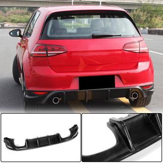 Aizmugurējā bampera difuzors V2 (Base/GTI HB 2012-2017, oglekļa šķiedra) foto 1