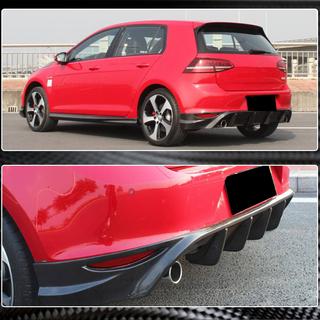 Aizmugurējā bampera difuzors V2 (Base/GTI HB 2012-2017, oglekļa šķiedra) foto 3