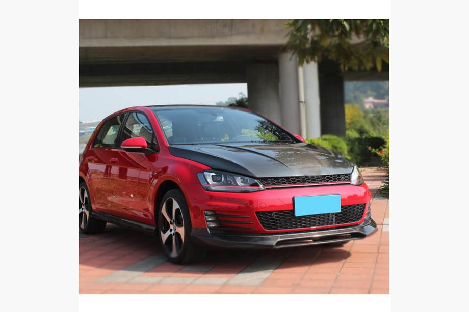 Volkswagen Golf 7/E-Golf 2012–2020 Priekšējā bampera lūpa Lip V1 (GTI HB 2012-2017, oglekļa šķiedra) Foto 3