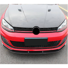 Volkswagen Golf 7/E-Golf 2012–2020 Priekšējā bampera lūpa Lip V2 (GTI HB 2012-2017, oglekļa šķiedra) foto 3