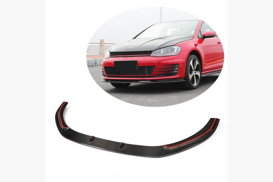 Volkswagen Golf 7/E-Golf 2012–2020 Priekšējā bampera lūpa Lip V2 (GTI HB 2012-2017, oglekļa šķiedra) Image