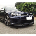 Volkswagen Golf 7/E-Golf 2012–2020 Priekšējā bampera lūpas uzlika Lip (R/R-Line 2012-2017, oglekļa šķiedra) foto 2