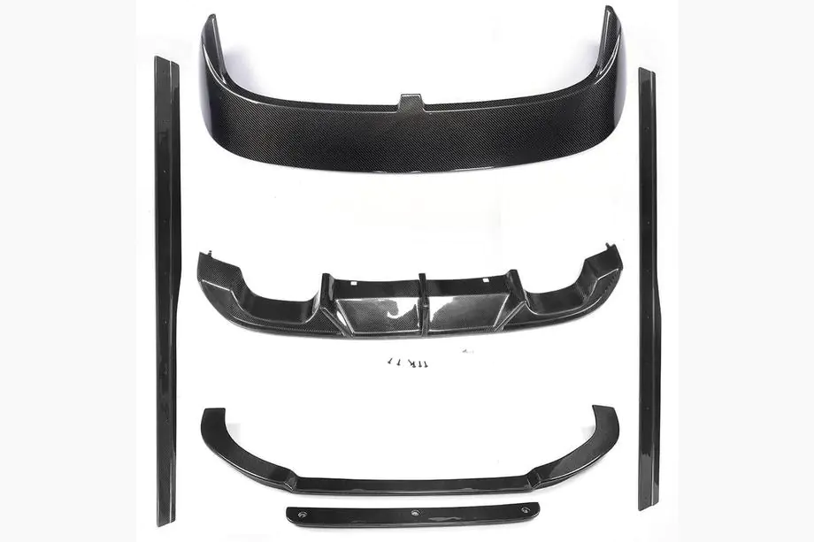 Volkswagen Golf 7/E-Golf 2012–2020 Carbon FullSet virsbūves bodykit komplekts (priekš R/R-line HB 2012-2017, oglekļa šķiedra) Image