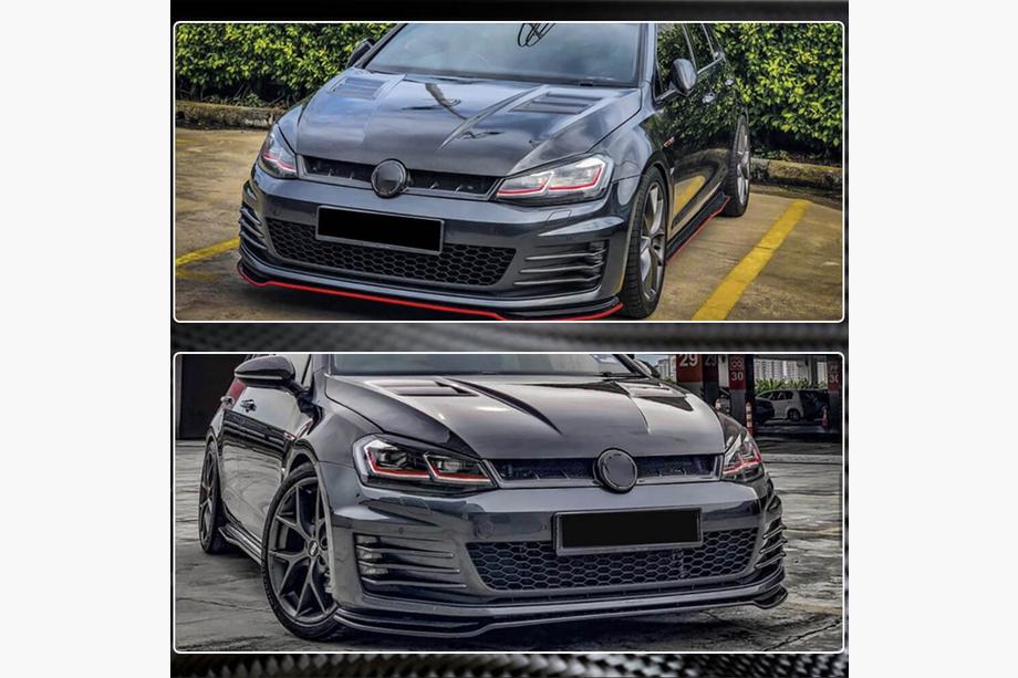 Volkswagen Golf 7/E-Golf 2012–2020 Radiatora reste (HB 2012-2017, Dry Carbon) Foto 6