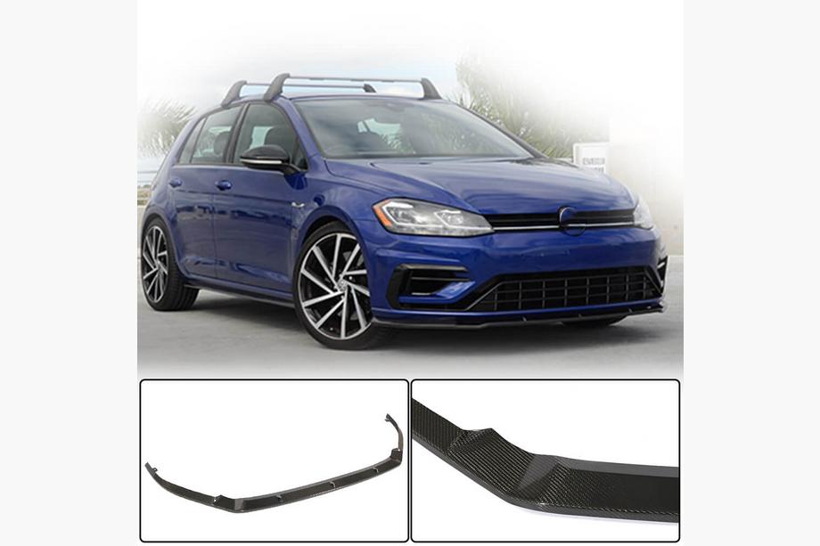 Volkswagen Golf 7/E-Golf 2012–2020 Priekšējā bufera lūpa Lip V1 (R/R-Line 2017-2020, oglekļa šķiedra) Image