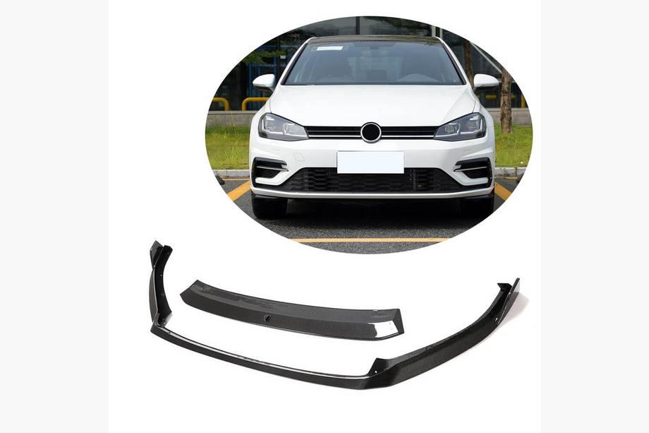 Volkswagen Golf 7/E-Golf 2012–2020 Priekšējā bufera lūpa Lip V2 (R/R-Line 2017-2020, karbons) Foto 1