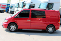 Mercedes Vito W638 1996–2003 Sānu sliekšņi Line (2 gab., alumīnija) foto 5