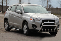 Mitsubishi ASX 2010–2023 Bullbar WT003 (nerūsējošais tērauds) foto 2