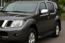 Nissan Pathfinder R51 2005–2014 Spoguļu uzlikas (2 gab., nerūsējošais tērauds) foto 1