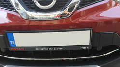 Nissan Qashqai 2014–2021 Priekšējā bufera uzlika (2014-2017, nerūsējošais tērauds) foto 5
