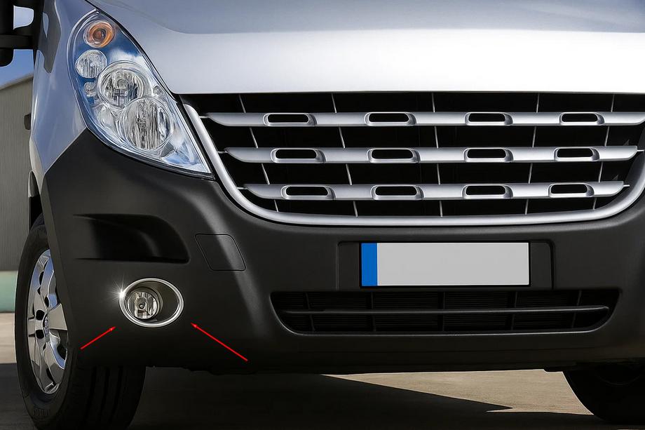 Nissan NV400 2010–2024 Miglas lukturu apdares uzlikas (2 gab., nerūsējošais tērauds) Image