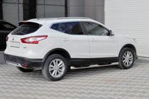 Nissan Qashqai 2014–2021 Sānu trubas (2014-2017, 2 gab., nerūsējošais tērauds) foto 1