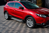 Nissan Qashqai 2014–2021 Sānu kāpšļi X5 tipa (2 gab., alumīnija) foto 1