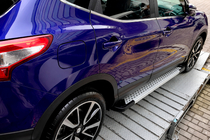 Nissan Qashqai 2014–2021 Sānu kāpšļi X5 tipa (2 gab., alumīnija) foto 4