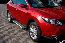 Nissan Qashqai 2014–2021 Sānu sliekšņi Line (2 gab., alumīnija) foto 1