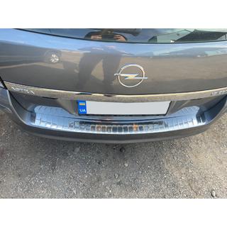 Aizmugurējā bufera aizsarguzlika OmsaLine spīdīga (SW, nerūsējošais tērauds) Opel Astra H 2004–2013 foto 4