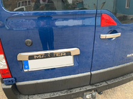 Renault Master 2011–2023 Nerūsējošā tērauda līste virs numura zīmes foto 2