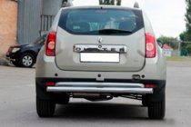 Dacia Duster 2008–2018 Taisns aizmugurējais aizsargstienis (nerūsējošais tērauds) foto 5