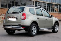 Dacia Duster 2008–2018 Taisns aizmugurējais aizsargstienis (nerūsējošais tērauds) foto 4