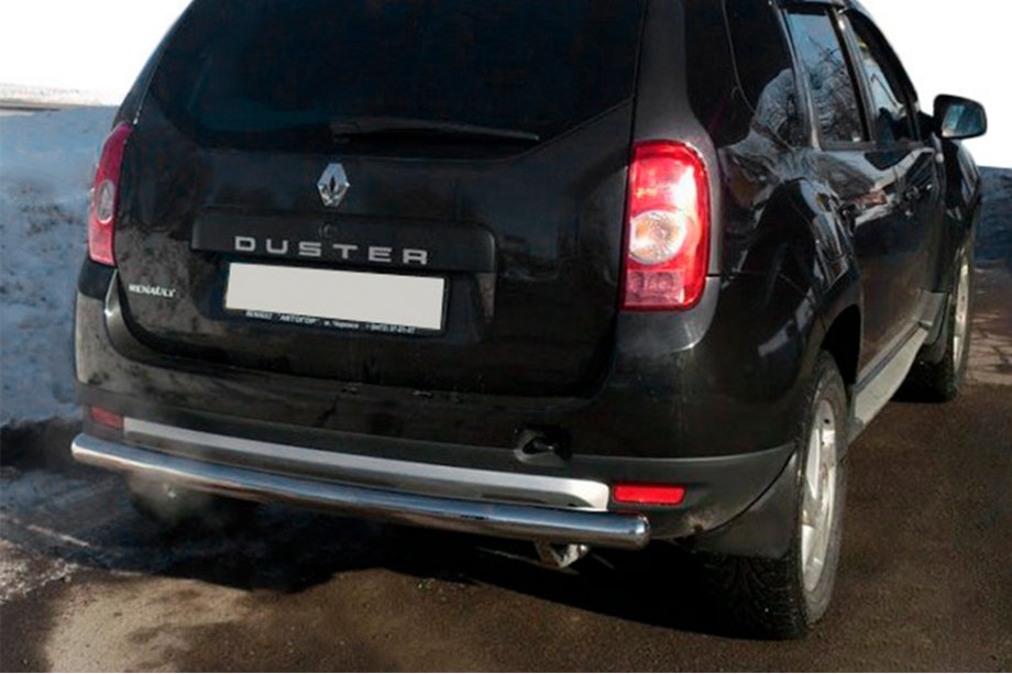 Dacia Duster 2008–2018 Taisns aizmugurējais aizsargstienis (nerūsējošais tērauds) Image